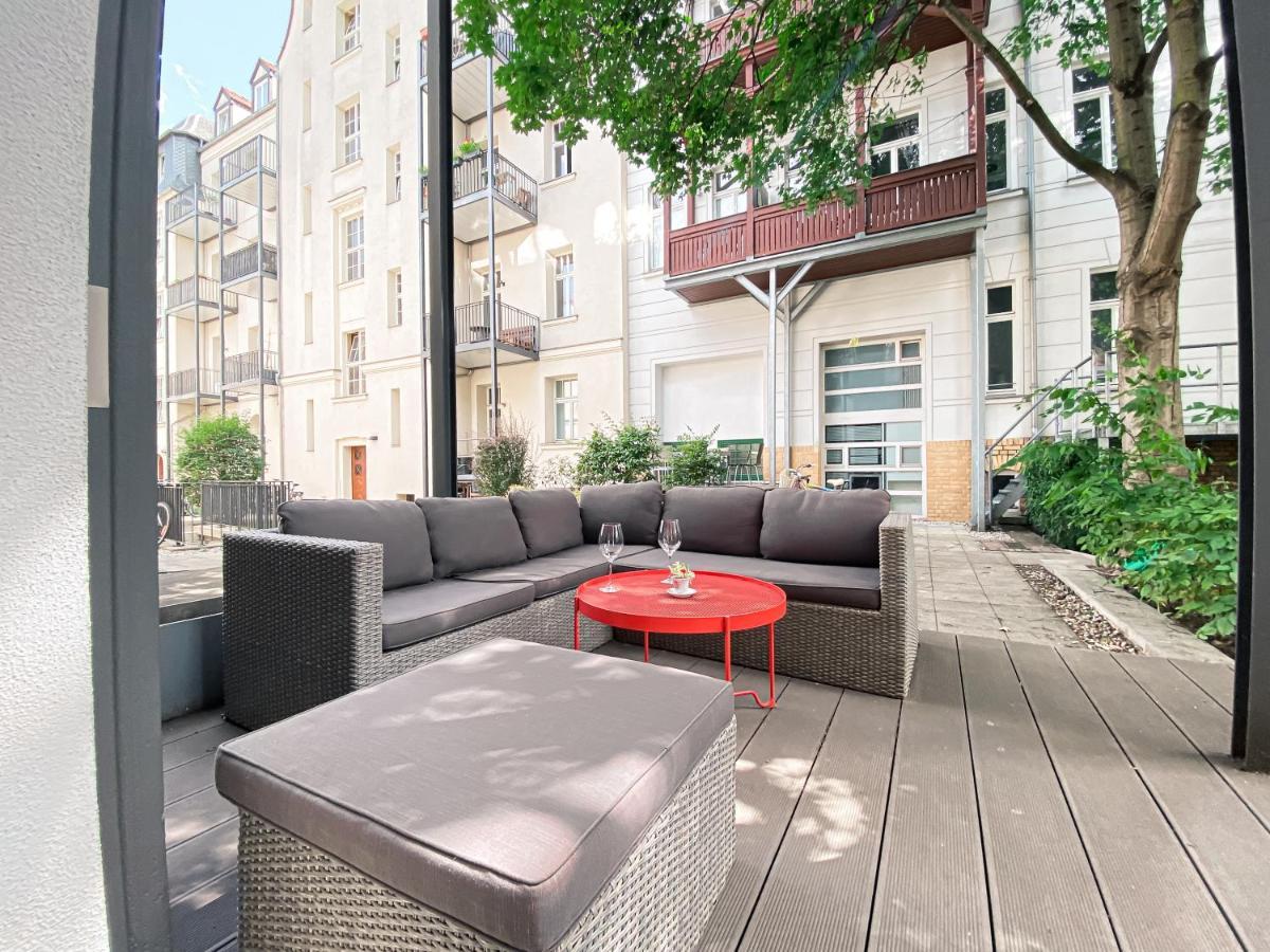Designer Loft-Ferienwohnung Im Zentrum Mit Tiefgaragen-Parkplatz, Waschmaschine Und Privatterrasse Leipzig Exterior photo
